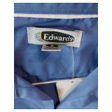 APPEARS NEW - Edwards Ladies Blue Button-Down Long Sleeve & Short Sleeve Shirts (Size Small) 2 Pack