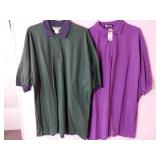 APPEARS NEW - Advent & Superior Style Polo Shirts, Green and Purple (Size 3XL) 2 Pack