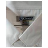 APPEARS NEW - Edwards Short Sleeve & Blue Generation Long Sleeve Button-Down Dress Shirts, Red & White (Size 3XLT) 2 Pack