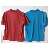 APPEARS NEW - Edwards & Blue Generation Ladies Polo Shirts Set, Red & Blue (Size Large) 2 Pack