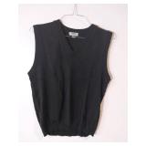 APPEARS NEW - Edwards Garment Black V-Neck Sweater Vest (Size Large)