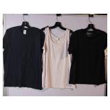 APPEARS NEW - Glidan Black T-Shirt, Anvil Pink Tank top & Core365 Black Shirt (Size Medium) 3 Pack