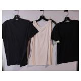 APPEARS NEW - Glidan Black T-Shirt, Anvil Pink Tank top & Core365 Black Shirt (Size Medium) 3 Pack