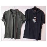 APPEARS NEW - Sport-Tek and Tru-Spec Performance Ladies Polo Shirts, Grey & Navy (Size Large) 2 Pack