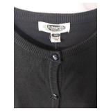 APPEARS NEW - Edwards Black and Navy Button-Up Cardigan Sweaters (Size Medium) 2 Pack