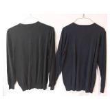APPEARS NEW - Edwards Black and Navy Button-Up Cardigan Sweaters (Size Medium) 2 Pack