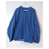 APPEARS NEW - Sport-Tek Blue V-Neck Pullover Windbreaker 2XL