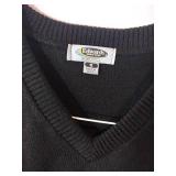 Edwards Black V-Neck Sweater Vest (Size Small)