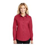APPEARS NEW - Port Authority Ladies Red Button-Down Shirt (Size Small)