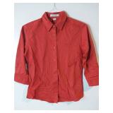 APPEARS NEW - Port Authority Ladies Red Button-Down Shirt (Size Small)