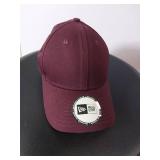 APPEARS NEW - New Era Burgundy Baseball Cap, Adjustable with Velcro Strap