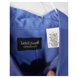 APPEARS NEW - Edwards Womens Button Down Dress Shirts - Blue and Gray Set (Size Large)