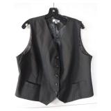 Edwards Signature Black Formal Vest (Size Large)