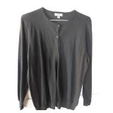 APPEARS NEW - Edwards Ladies Black Button-Up Cardigan (Size XL)