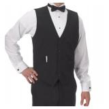 APPEARS NEW - Edwards Signature Black Formal Vest (Size Small)