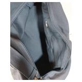 Navy Blue Canvas Duffle Bag with Shoulder Strap