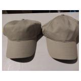 APPEARS NEW - Headshots Khaki Baseball Cap Set of 2