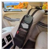 Thule Car Seat Side Organizer, Auto Seat Storage Hanging Bag, Phones, Drink, Stuff Holder with Mesh Pocket for Cars, SUV & Truck (Stock photo varies from final product)