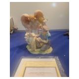 Seraphim Classics Caring Touch Angel with Policeman Figurine #81776 with COA new in box