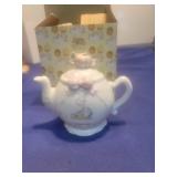 Precious Moments White Porcelain Tea Set Oct in box