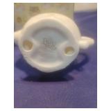 Precious Moments White Porcelain tea pot May Figurine in box