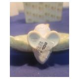 Precious Moments Blue Glass Peacock Figurine