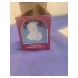 Precious Moments White Kitten Christmas Ornament 1990