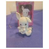 1991 Precious Moments White Bunny Ornament