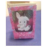 1991 Precious Moments White Bunny Ornament