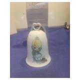 Precious Moments Heart Handle Porcelain Bell