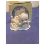 Precious Moments White Cat Figurine
