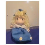Precious Moments Cloth Doll in Blue Dress