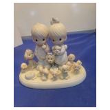 1987 Precious Moments The Good Lord Has Blessed Us Tenfold Figurine
