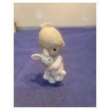 Precious Moments Child with Bunny Figurine