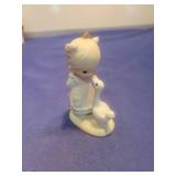 Precious Moments Porcelain Figurine with Dog