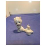 Precious Moments Porcelain Cat on Seesaw Figurine