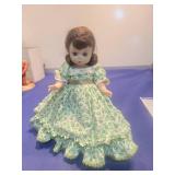 Madame Alexander Doll in Green Floral Dress