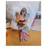 Porcelain Angel Figurine with Flowers