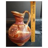 Vintage 1950s Mexican Tonala Pottery Water Pitcher from Mexico