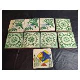 Mexican Chihuahua Pottery and Handpainted Tile Set