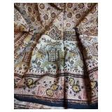 Traditional Indian Kalamkari Cotton Textile, 52x52, Made in India