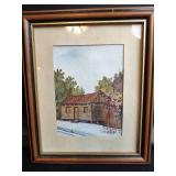 Jorge Disdier Original Watercolor - Costa Rican House Scene 1991, 9.5x11.5