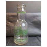 Silver Springs Creamery Milk Bottle & 2 Cream Spoons