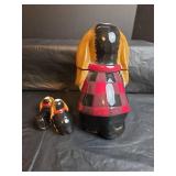 Pioneer Woman Beagle Cookie Jar, Salt and Pepper Shakers- No Chips