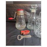 Glass Nut Grinder, Juice Pitcher, Cruets and More