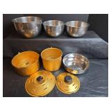 Stainless Steel Nesting Mixing Bowl Set and Bread N Cake Bake Pan