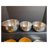 Stainless Steel Nesting Mixing Bowl Set and Bread N Cake Bake Pan