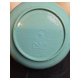 Vacron Turquoise and White Tumbler Set with Bowl