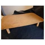 Woven Picnic Basket with Wooden Lid