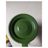 Contents of Cabinet, Chalet Green Snowflake Mugs Set, Pitchers, Kitchen Utensils, and More